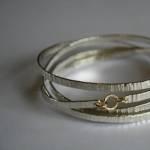 Spiral Bangle with 9ct gold 70