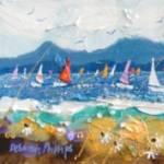 Summer Flotilla Acrylic 5x13ins 475