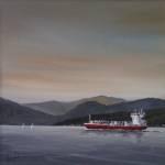 Evening Cargo Firth Of Clyde Acrylic 20x20cm 325
