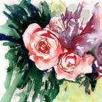 Rambling Rose Watercolour 28.5x28.5cm 48