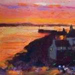 Pittenweem Sunset Acrylic 5x13ins 475