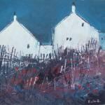 The Fishermans Cottages acrylic 30x30cm 375