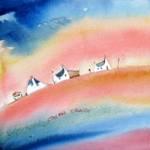 Sunrise Sunset watercolour 390x190mm 280