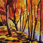 Autumn Morning Glow Acrylic on Paper 25x25cm 270
