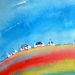 Western Islands Glow watercolour 390x190mm 280