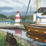 Crinan Canal Basin Ltd Ed Print 65x85cm 417