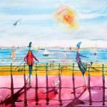 Unexpected Surprise Watercolour 40x40cm 420