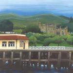 Dunoon Pier Watercolour Original 46x80cm 1,167