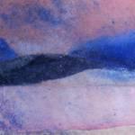 Winter Wester Ross unframed canvas Acrylic 20x8ins 120