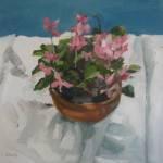 Pink Flowers Oils 40x40cm 350