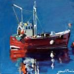 fishing boat 3 Oils 30x30cm 545