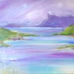 Eigg From Morar oils 54x54cm 395