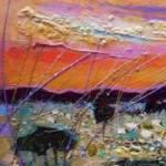 Sunset Flock Acrylic 13x5ins 475