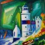 Cloch Lighthouse 5 Oils 29x19cm 190