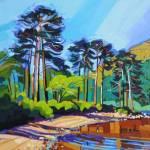 Lochside Pines Jubilee Point Loch Eck 50x40cm Acrylic 550