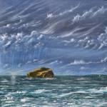 Clearing Storm Bass Rock Acrylic 34x32 450