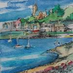 Dunoon Watercolour/Ink 4.5x4.5ins sold 