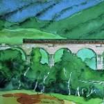 Glenfinnan Viaduct watercolor 410x145 300