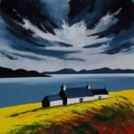 Incoming Storm Loch Erisort Acrylic 12x12ins 550