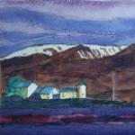 Ben Nevis from Corpach watercolour 410x130  300